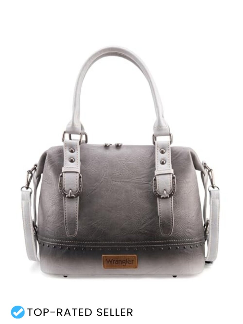 Faux Leather Western Barrel Satchel Crossbody Hobo Shoulder Bag